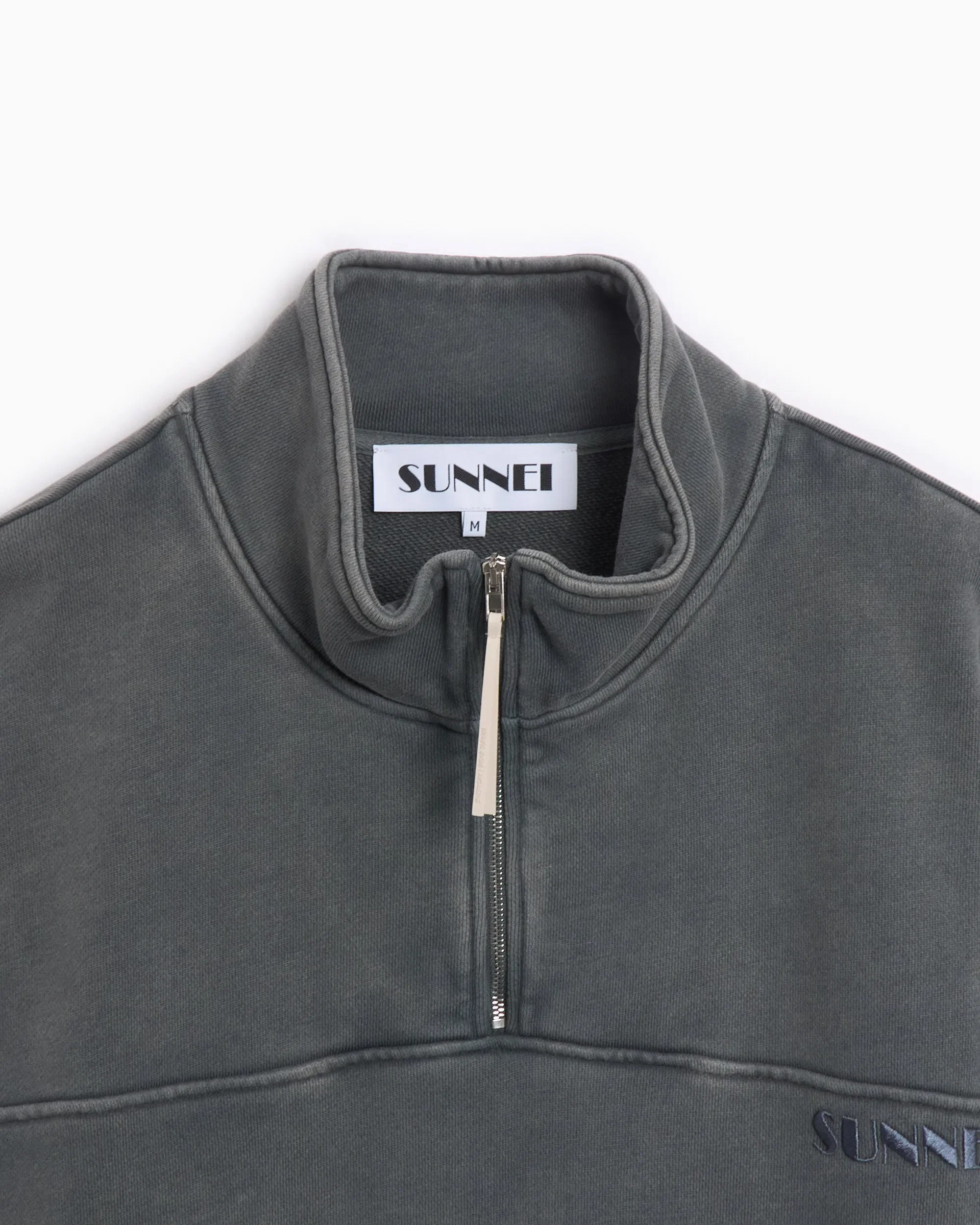 Sunnei Sudadera Relaxed Sunnei Women's Cropped Half-Zip Fleece Sweatshirt para mujer