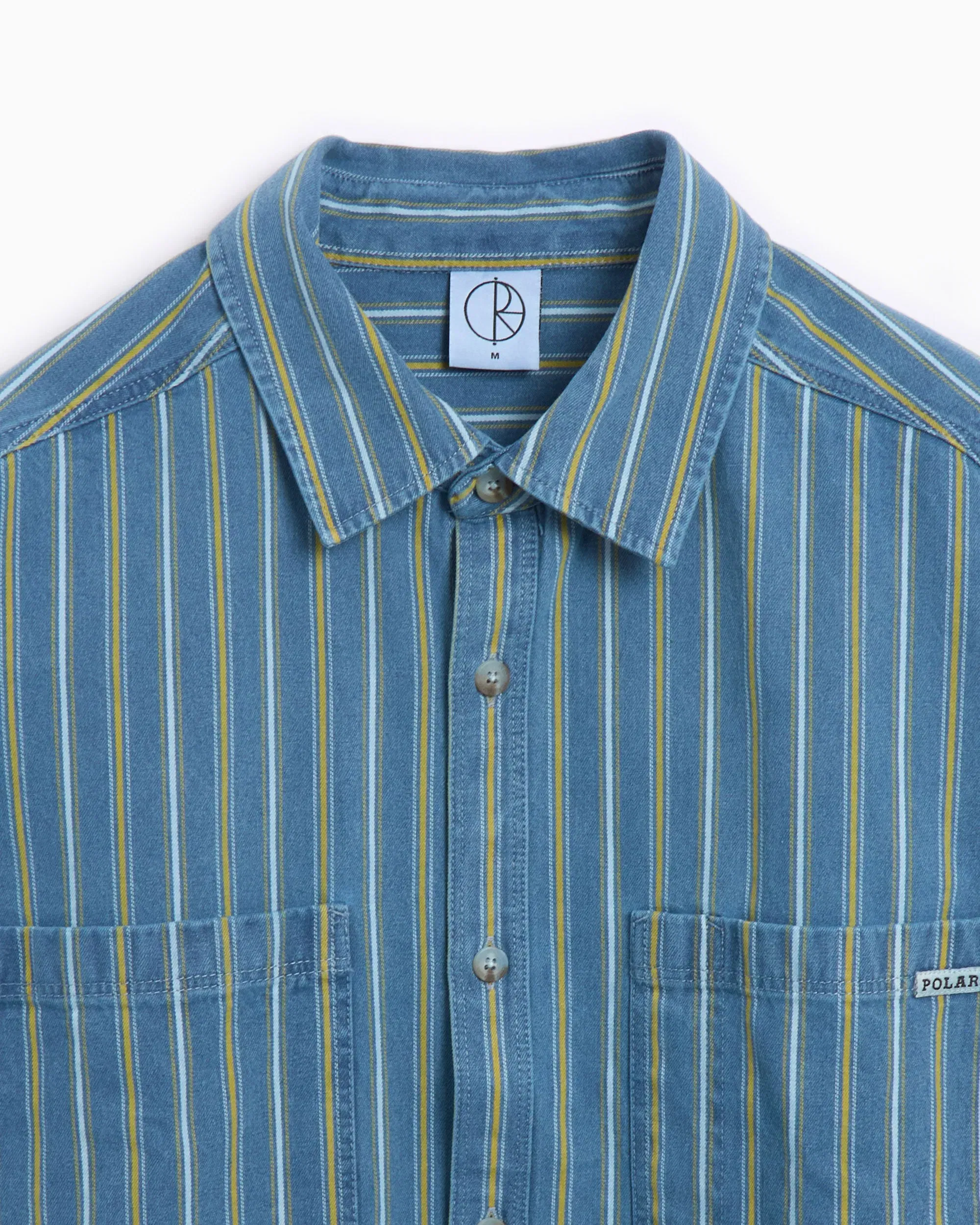 POLAR SKATE CO Camisa Relaxed Polar Skate Co. Polar Skate Co. Mike Men's Denim Long Sleeve Shirt para hombre