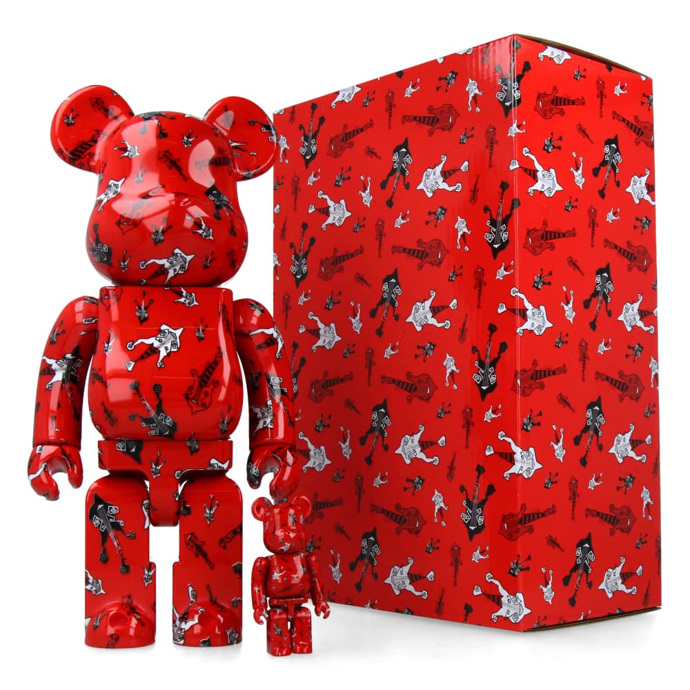 MEDICOM TOY 400% + 100% Bearbrick BUCK-TICK Hisashi Imai Red Ver.