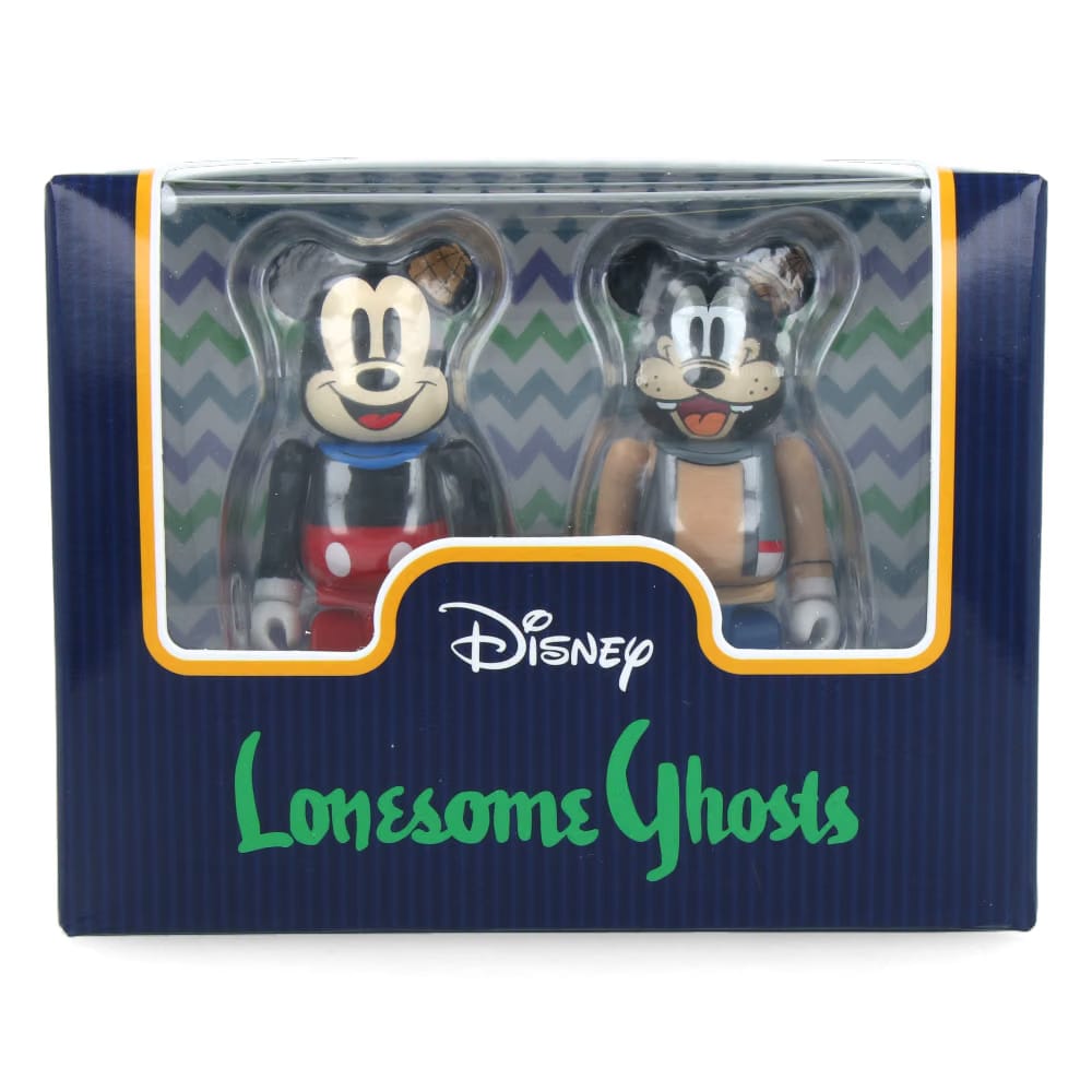 MEDICOM TOY 100% Bearbrick Mickey Mouse & Goofy - Lonesome Ghosts Ver. (2pcs set)