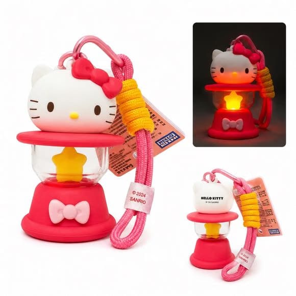 Langbowang Sanrio Characters Light-up Lantern Vinyl Keychain - Hello Kitty