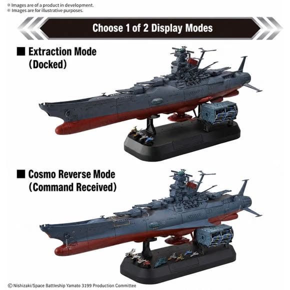 BANDAI SPIRITS (PRE-ORDER: November 2026) Bandai Hobby Star Blazers Space Battleship Yamato 3199 Deluxe Set 1/1000 Scale Model Kit