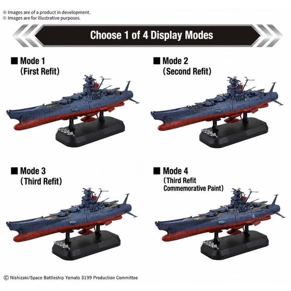 BANDAI SPIRITS (PRE-ORDER: November 2026) Bandai Hobby Star Blazers Space Battleship Yamato 3199 Deluxe Set 1/1000 Scale Model Kit