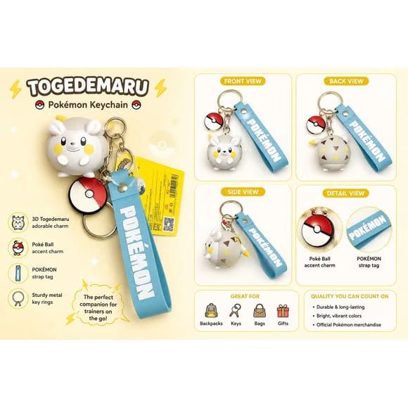 Langbowang Pokemon Figure Vinyl Keychain - Togedemaru