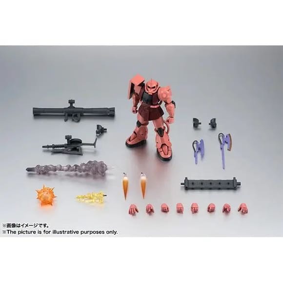 TAMASHII NATIONS Bandai SIDE MS Robot Spirits Gundam MS-06S Char's Zaku II ver. ANIME Action Figure
