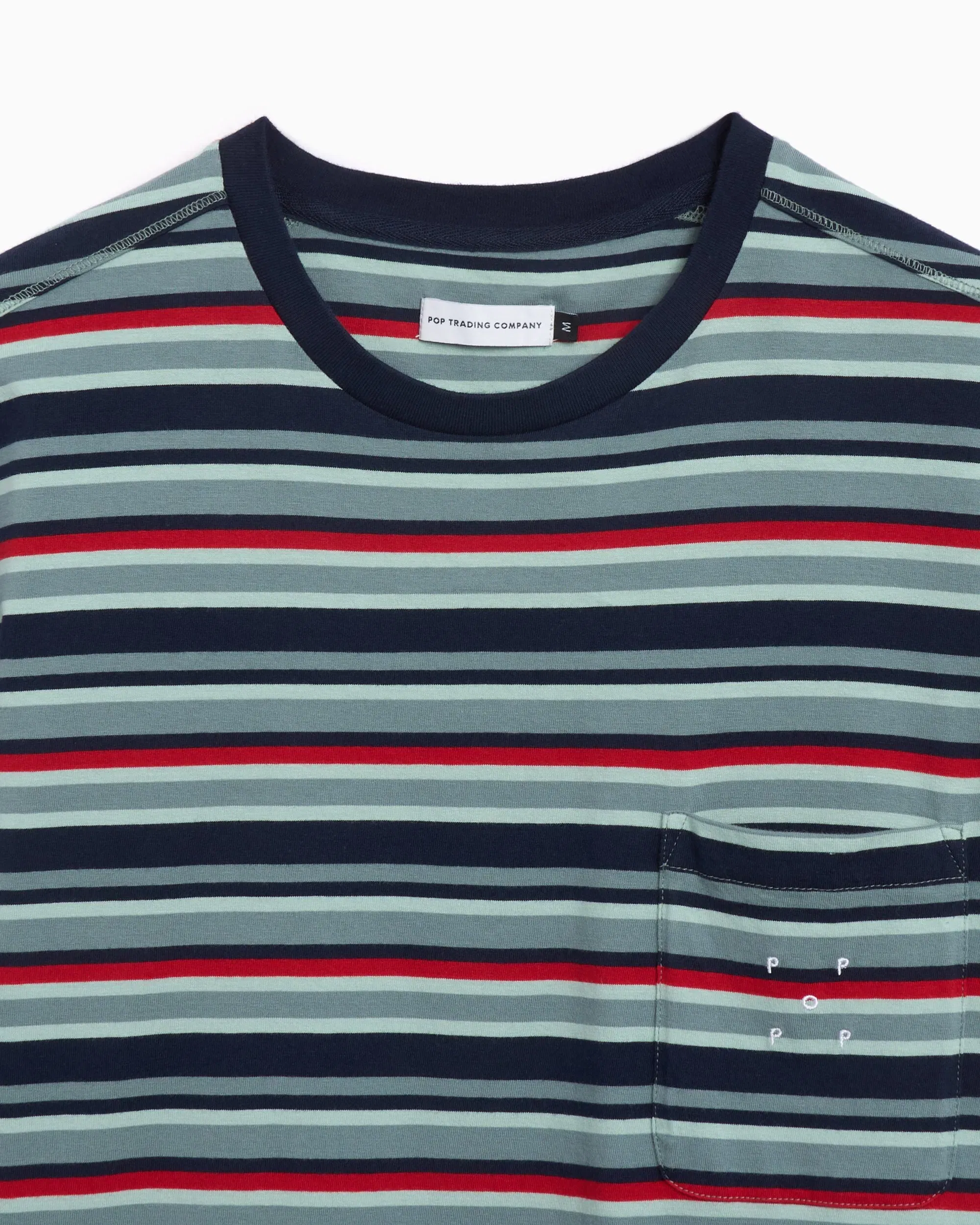 Pop Trading Company Camiseta Pop Trading Company Men's Striped Pocket T-Shirt para hombre
