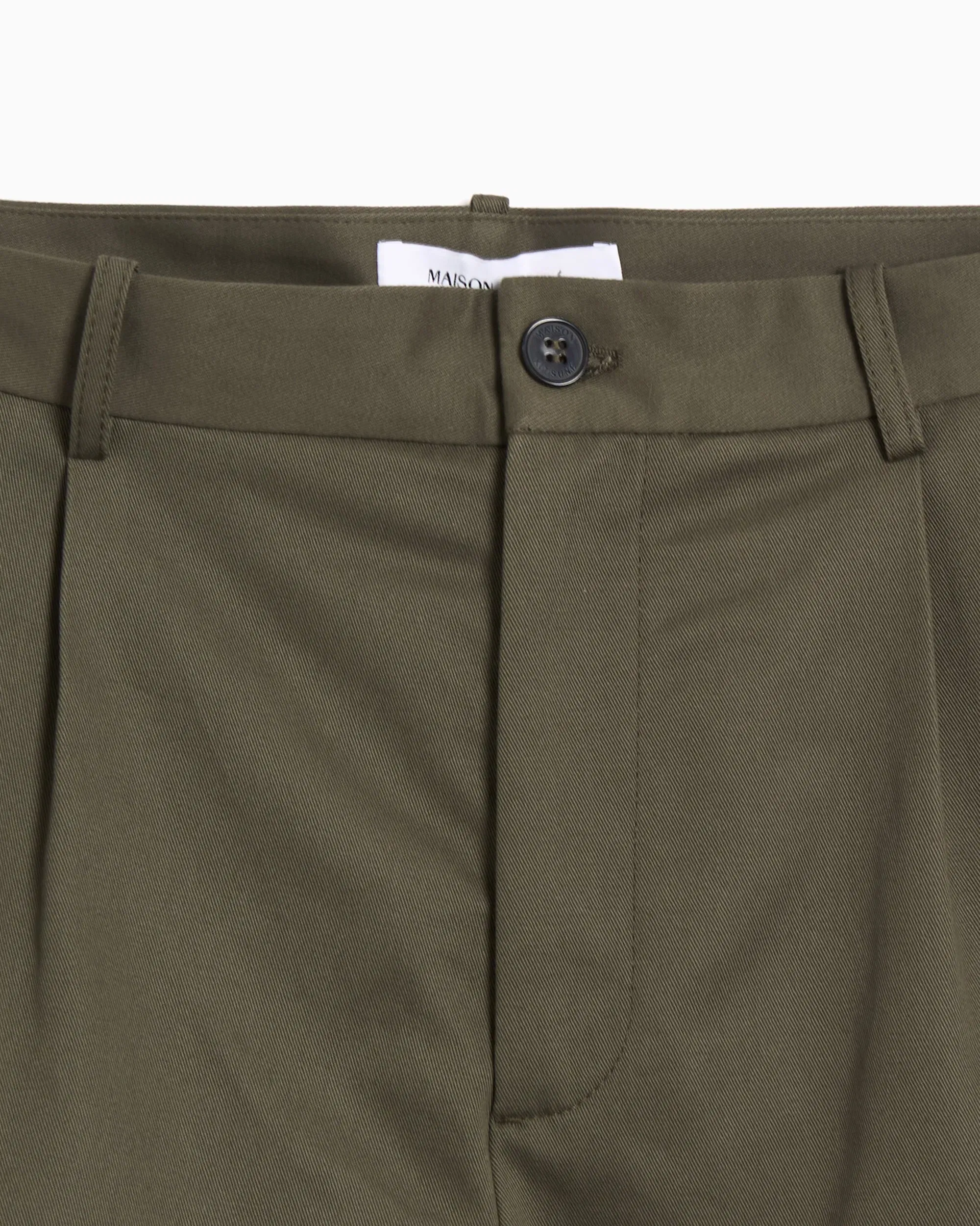 Maison Kitsuné Pantalones chinos Relaxed Maison Kitsuné Pleated para hombre