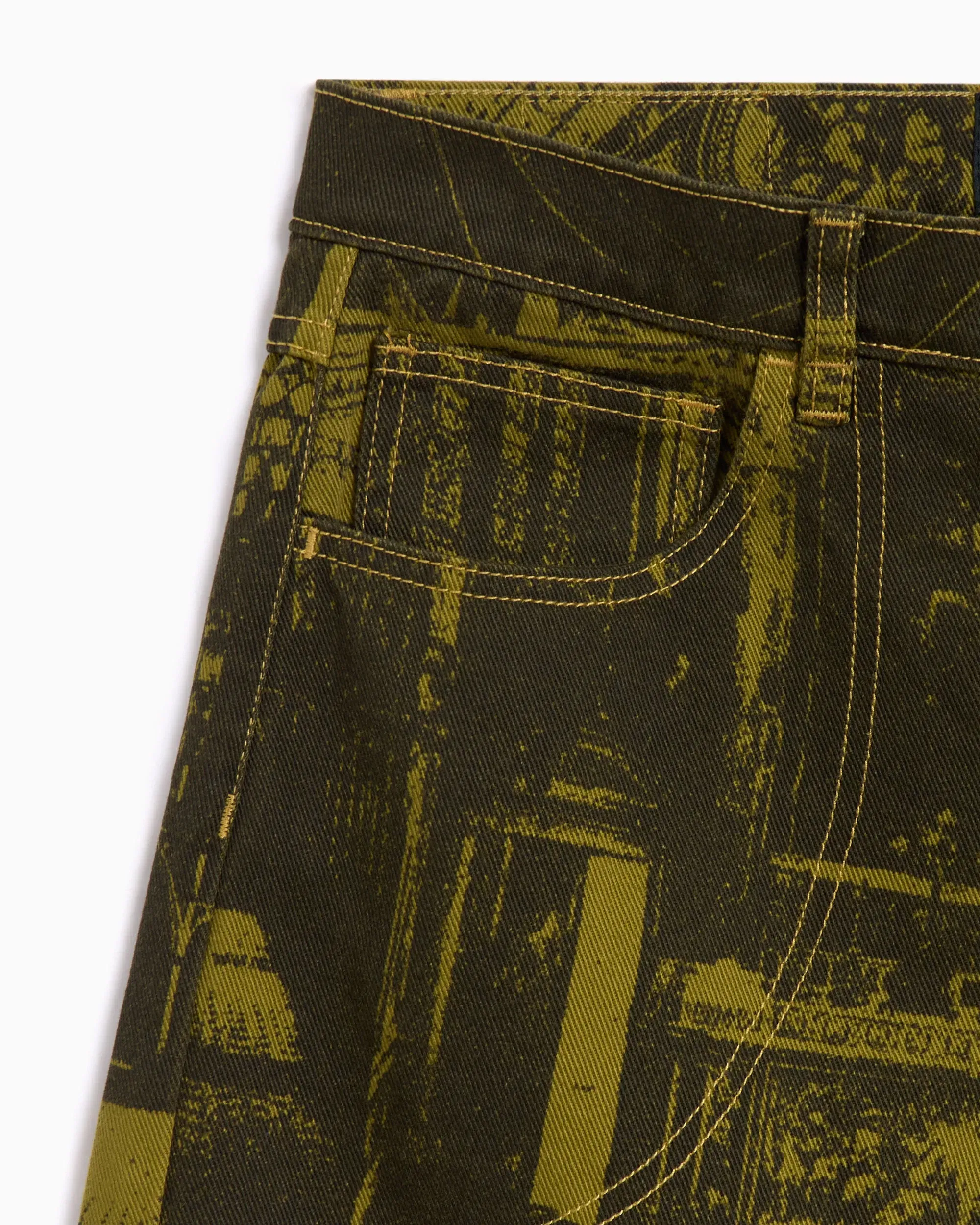 RASSVET Pantalones cortos Rassvet Castle Printed Men's Denim Shorts para hombre