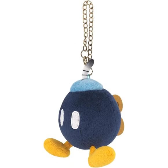 Sanei MM08 Super Mario - Bomb Omb Mascot 4-inch Plush Keychain