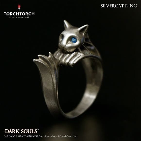 First 4 Figures Dark Souls Ring Collection: Silver Cat Ring (Men's Size 10-10.5)