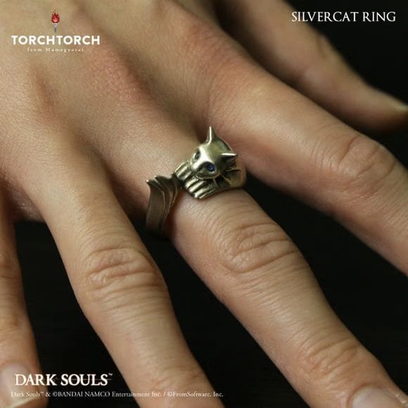 First 4 Figures Dark Souls Ring Collection: Silver Cat Ring (Men's Size 10-10.5)