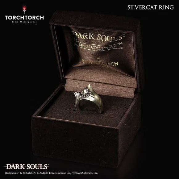 First 4 Figures Dark Souls Ring Collection: Silver Cat Ring (Men's Size 10-10.5)