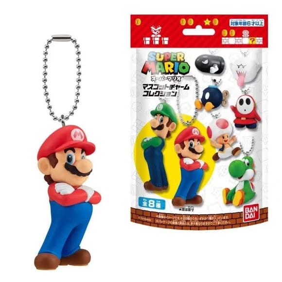 Bandai Shokugan Super Mario Mascot Charm Keychain Blind Bag - 1 Random