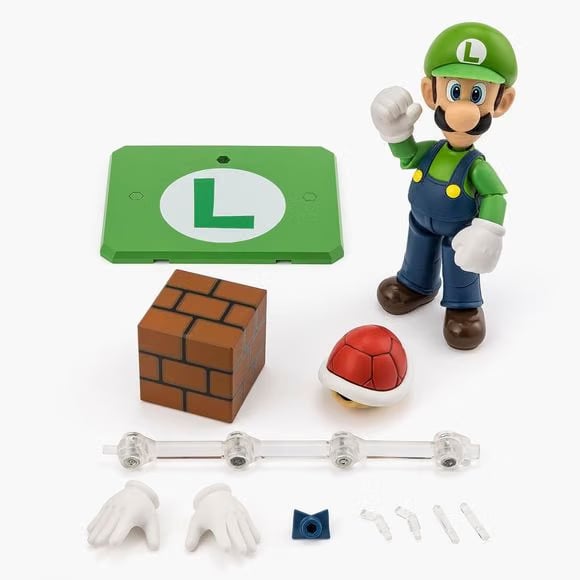 TAMASHII NATIONS Bandai Tamashii Nations S.H.Figuarts Super Mario Luigi Action Figure