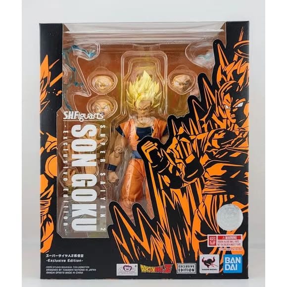 TAMASHII NATIONS Bandai Tamashii Nations Dragon Ball Z S.H.Figuarts Super Saiyan 2 Son Goku Exclusive Action Figure