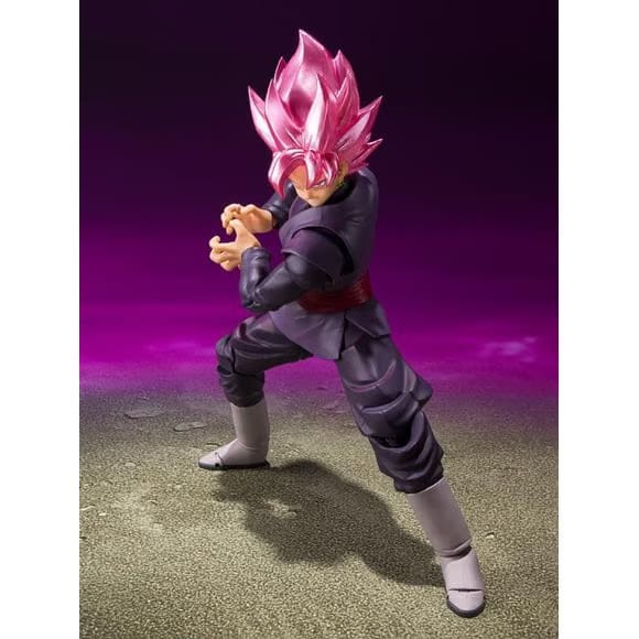 TAMASHII NATIONS Bandai Tamashii Nations S.H. Figuarts Dragon Ball Super Goku Black Super Saiyan Rose Action Figure