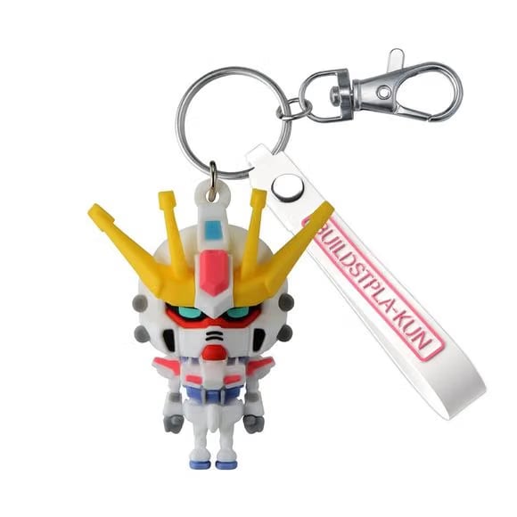 BANDAI SPIRITS Bandai Gundam Build Strike Exceed Galaxy Buildstpla-kun 3D Rubber Mascot Keychain