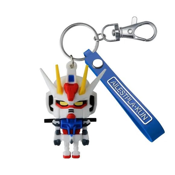 BANDAI SPIRITS Bandai Gundam SEED Aile Strike Ailestpla-kun 3D Rubber Mascot Keychain