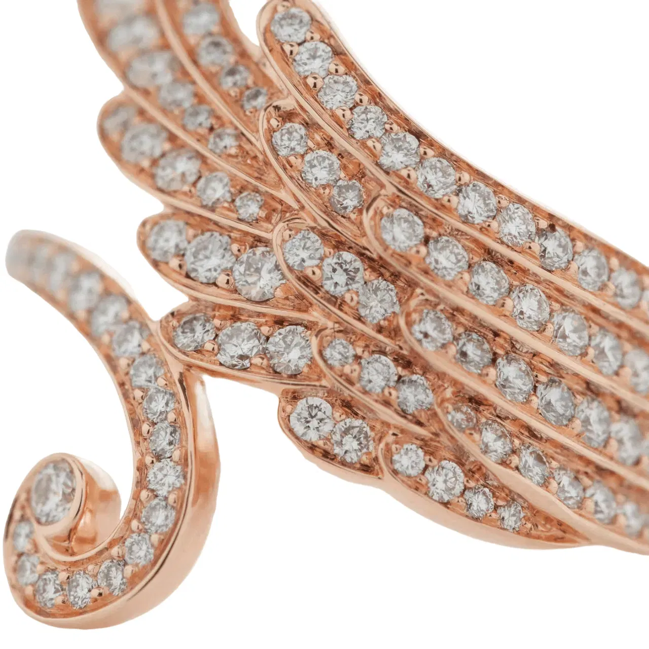 Garrard Wings Embrace Diamond Ring in 18K Rose Gold