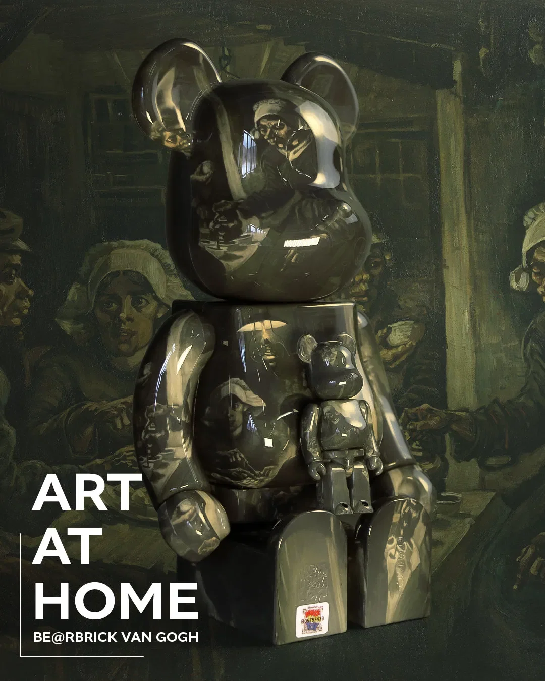 MEDICOM TOY 400% + 100% Bearbrick Van Gogh - The Potato Eaters