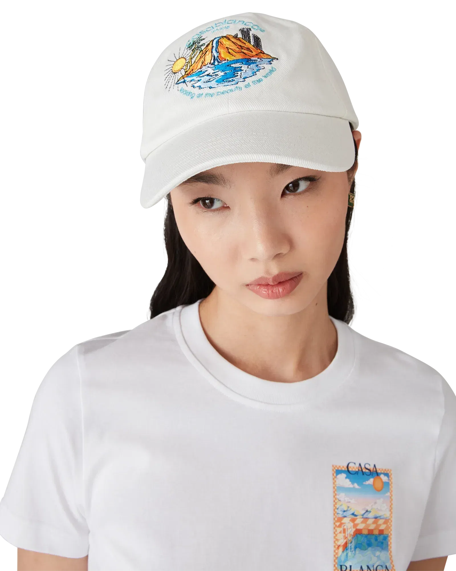 Casablanca Oasis Baseball Cap 'White'