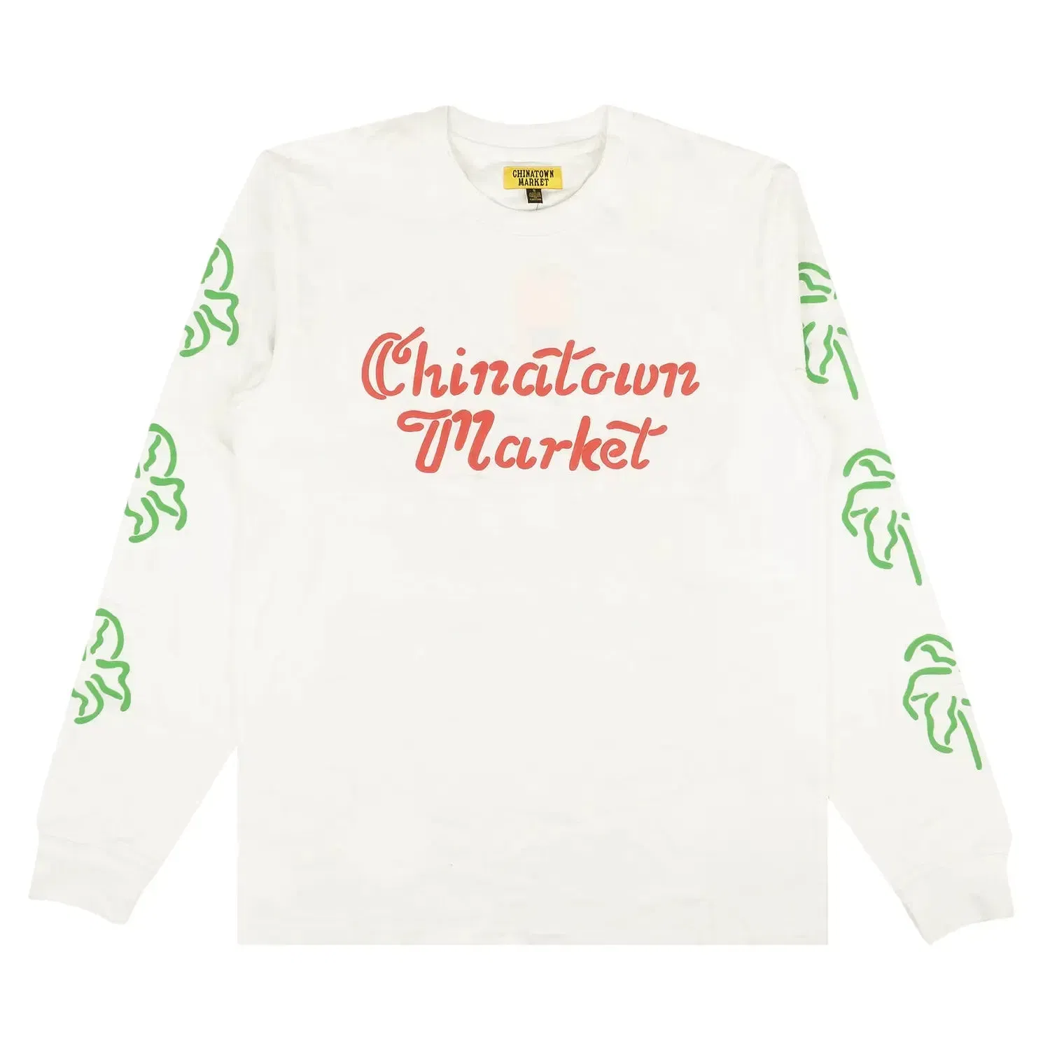 Chinatown Market Palm Tree Long Sleeve Shirt 'White'