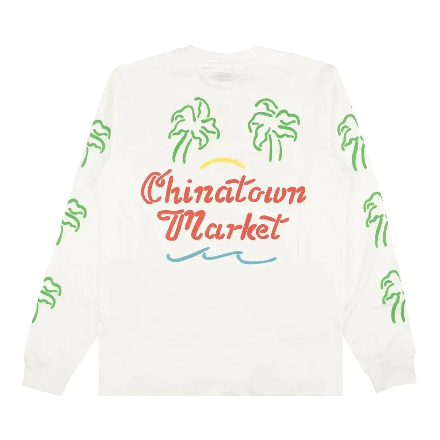 Chinatown Market Palm Tree Long Sleeve Shirt 'White'