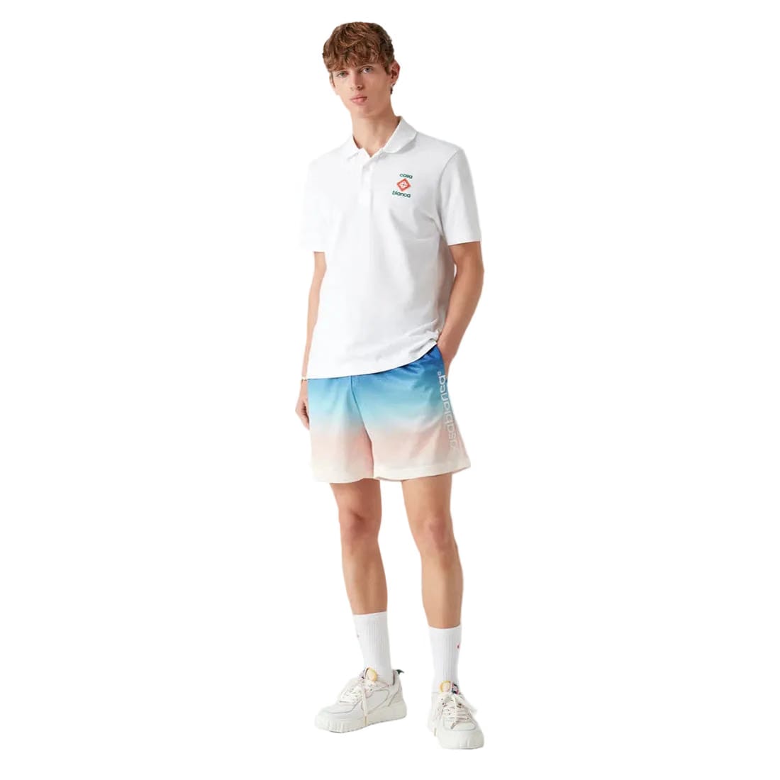 Casablanca Football Shorts 'Blue Gradient'
