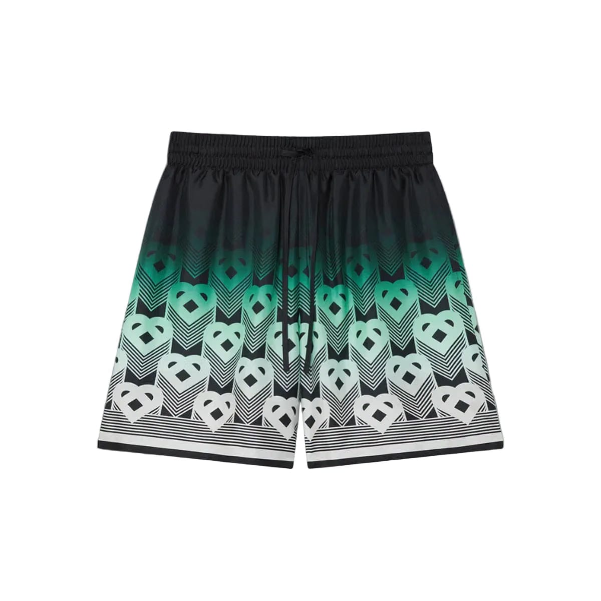Casablanca Drawstring Silk Shorts Heart Monogram 'Gradient'