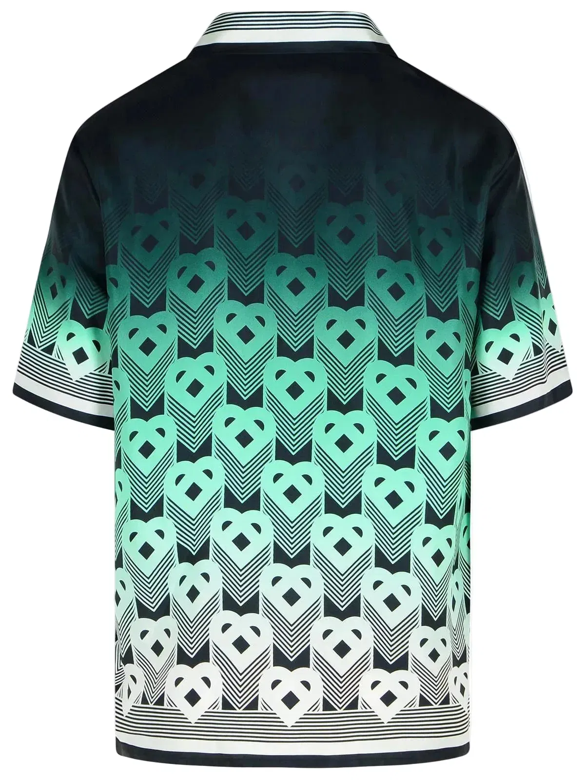 Casablanca Drawstring Silk Shirt Heart Monogram 'Gradient'