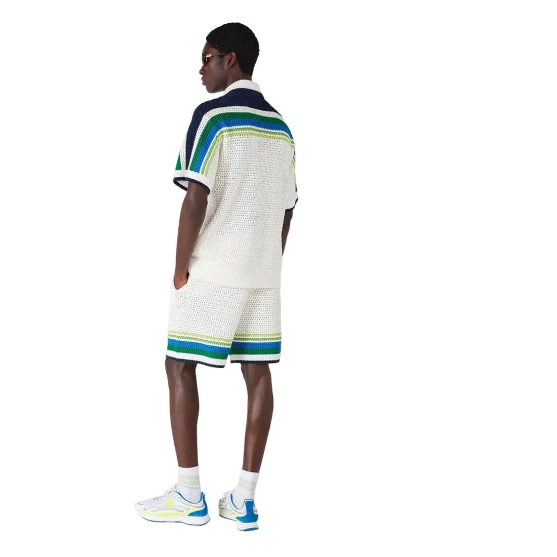 Casablanca Stripe Knit Shirt 'White Blue'