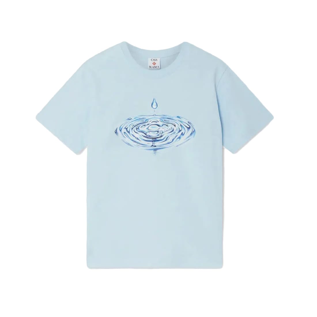 Casablanca Drip Logo Classic Tee 'Pale Blue'