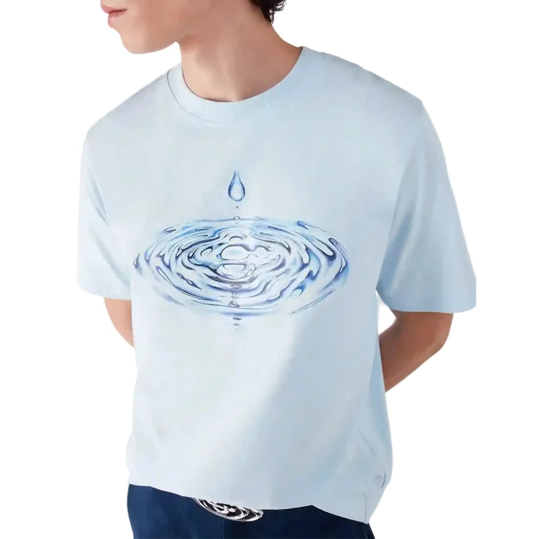 Casablanca Drip Logo Classic Tee 'Pale Blue'