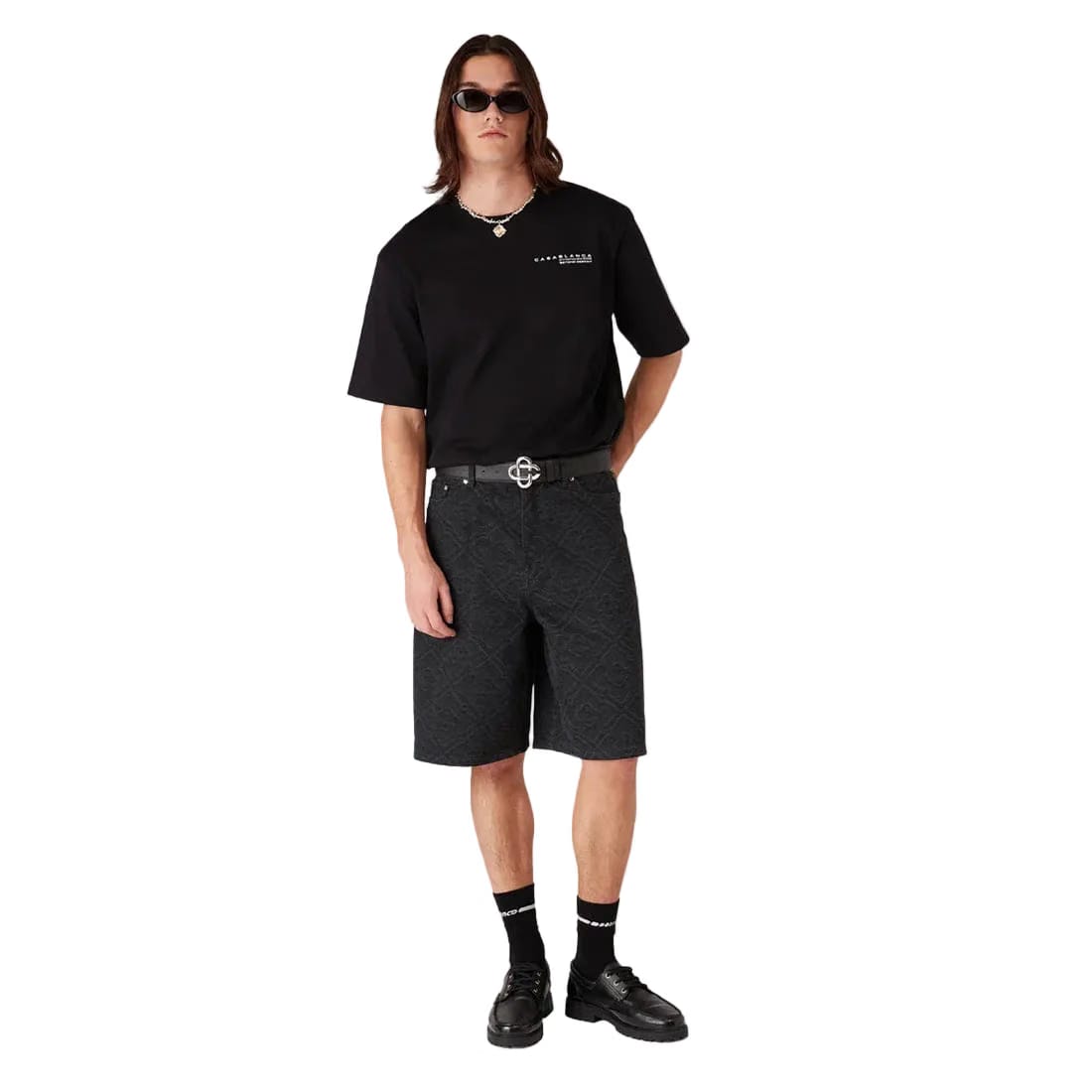 Casablanca Glitch Orchid Oversized Tee 'Black'
