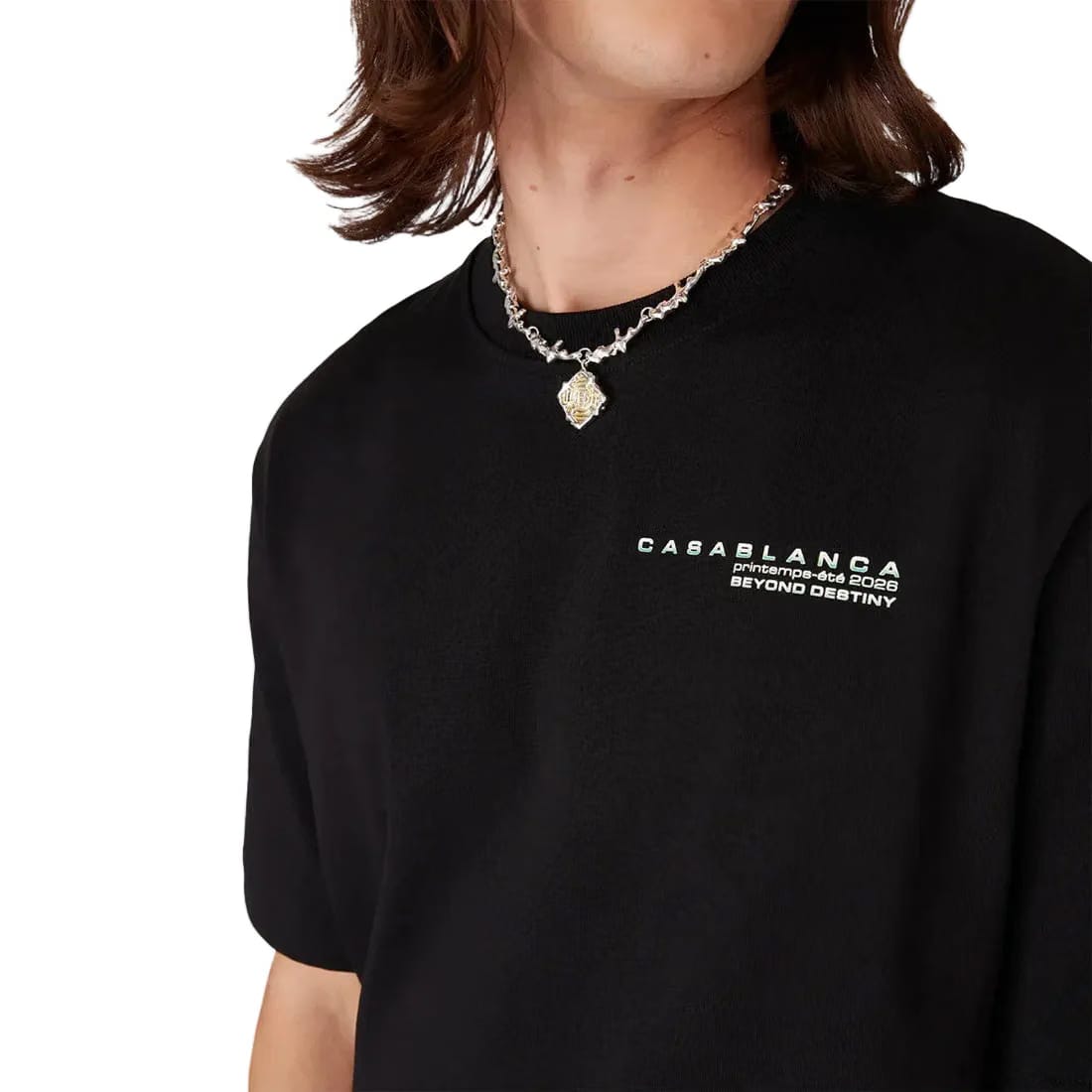 Casablanca Glitch Orchid Oversized Tee 'Black'
