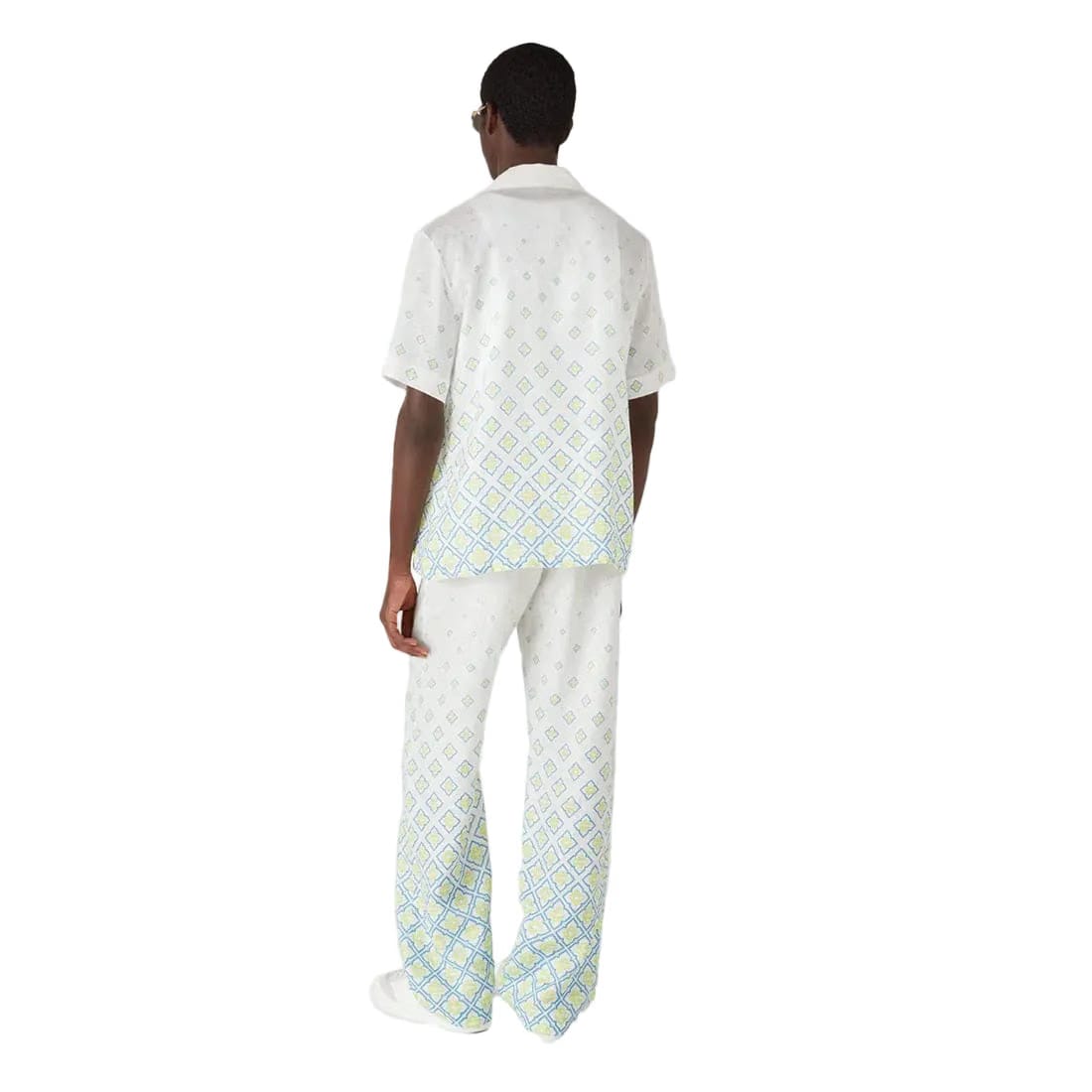 Casablanca Short Sleeve Linen Shirt Degrade Monogram 'White'