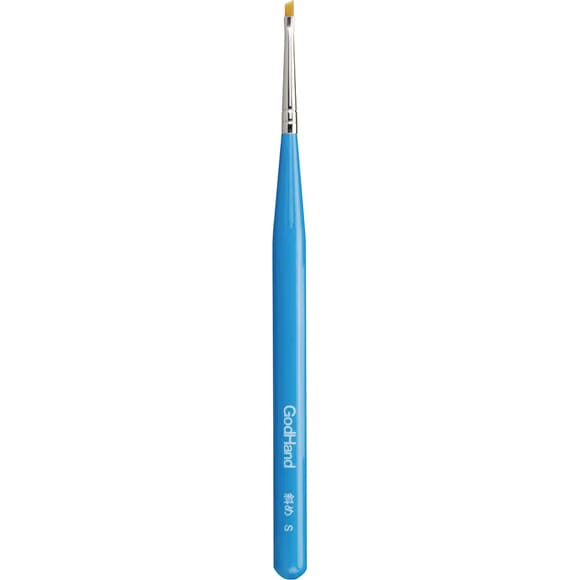 GodHand EBRSP-NS Brushwork PRO Hobby Oblique Diagonal Paint Brush Small w/ Cap