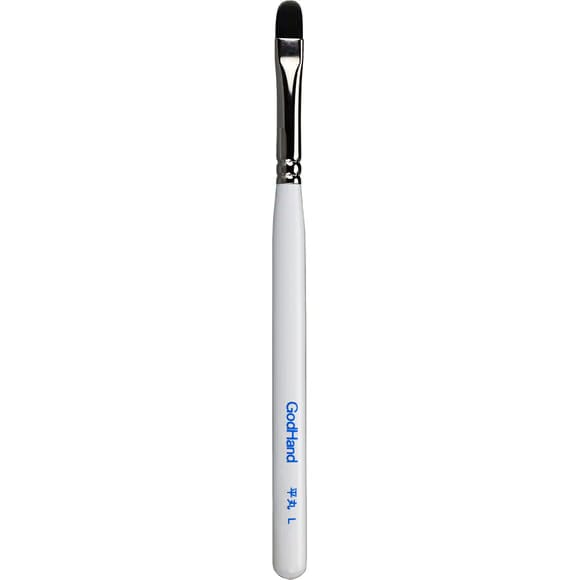 GodHand EBRSUP-HML Brushwork Softest Hobby Filbert Paint Brush Long w/ Cap