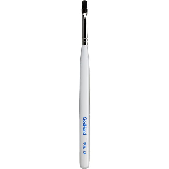 GodHand EBRSUP-HMM Brushwork Softest Hobby Filbert Paint Brush Medium w/ Cap