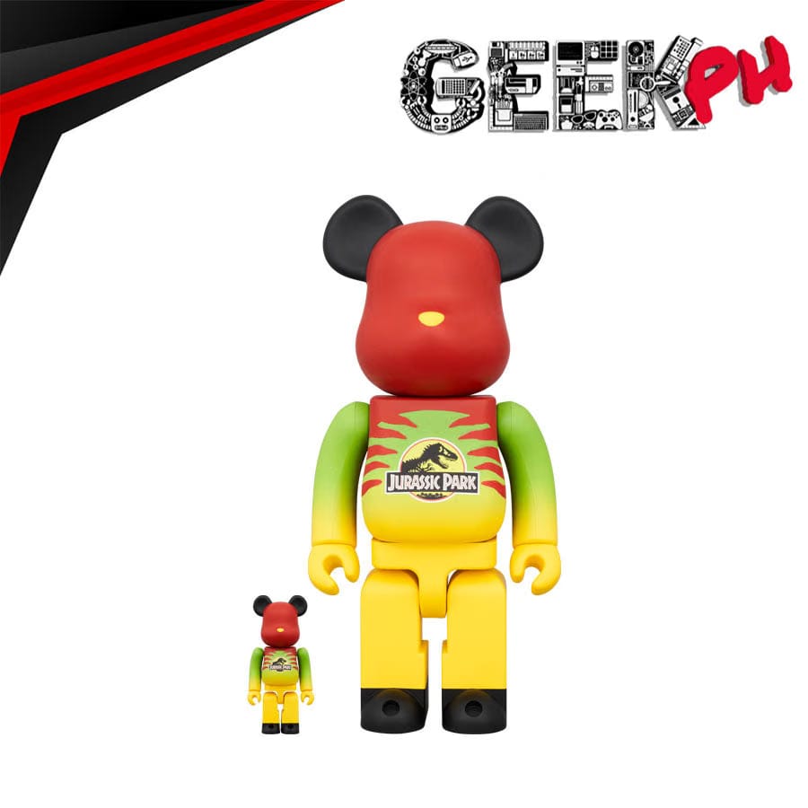 Medicom BE@RBRICK JURASSIC PARK GREEN & YELLOW Ver. 100% & 400% sold by Geek PH