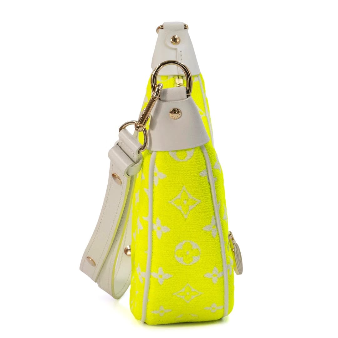 Louis Vuitton Monogram Jacquard Chain Neon Yellow Shoulder Bag with Gold Tone Hardware