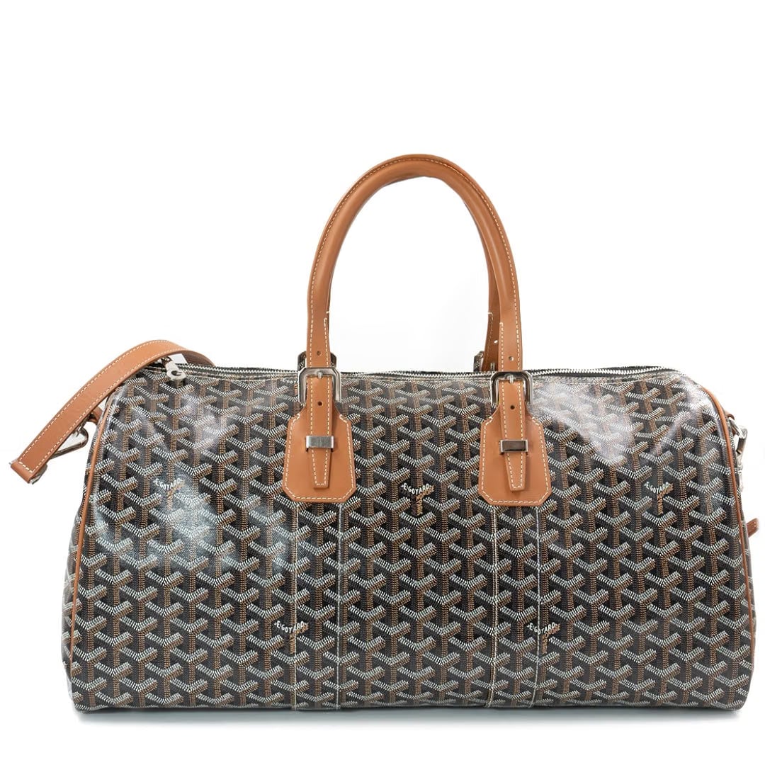 Goyard Boston 45 Tote Bag in Noir et Naturel