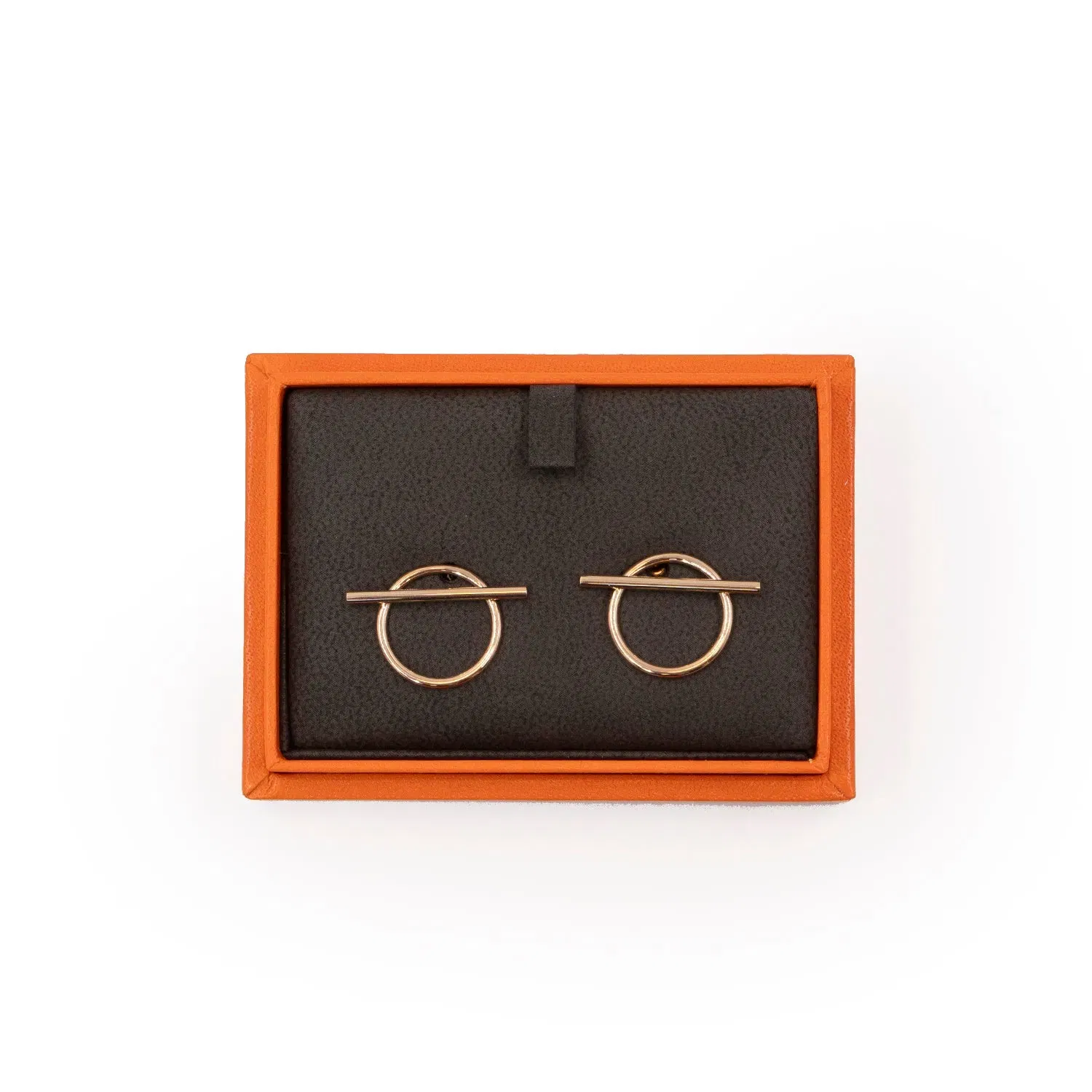 Hermès Échappée Medium Earrings in 18K Rose Gold