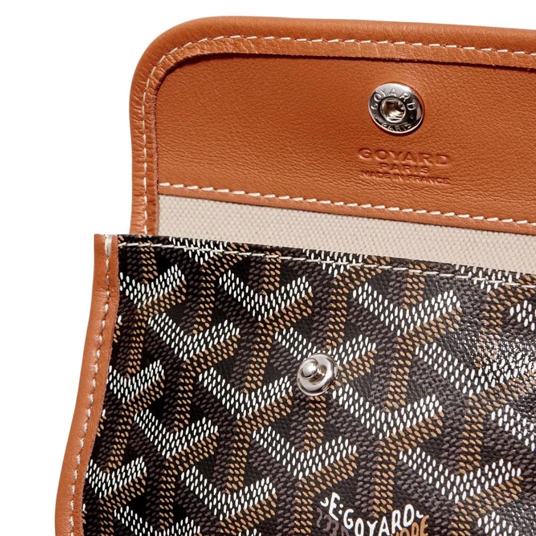 Goyard Sac Anjou Mini Tote Bag in Black & Tan Chevron Canvas