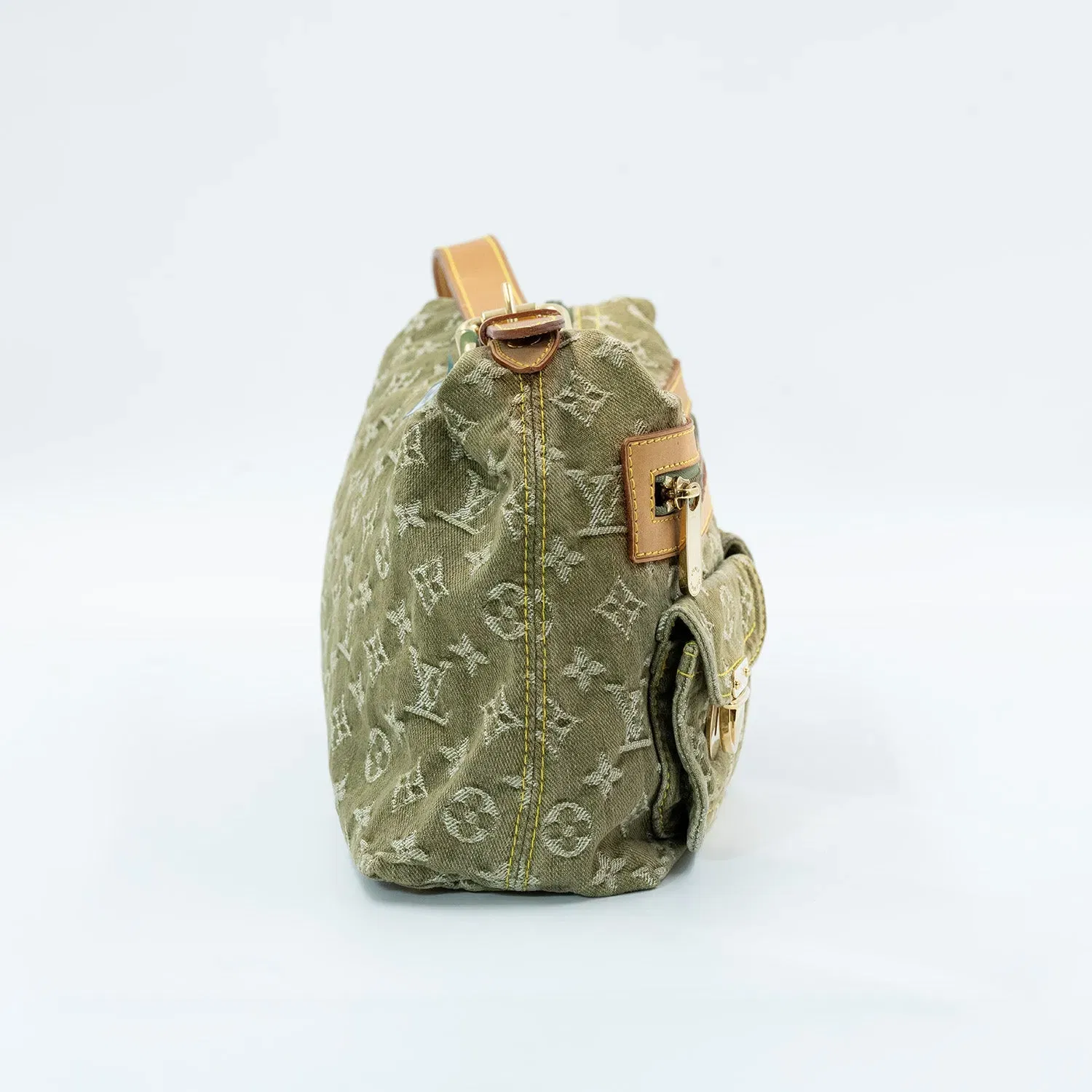 Louis Vuitton Green Monogram Denim Buggy PM Shoulder Bag