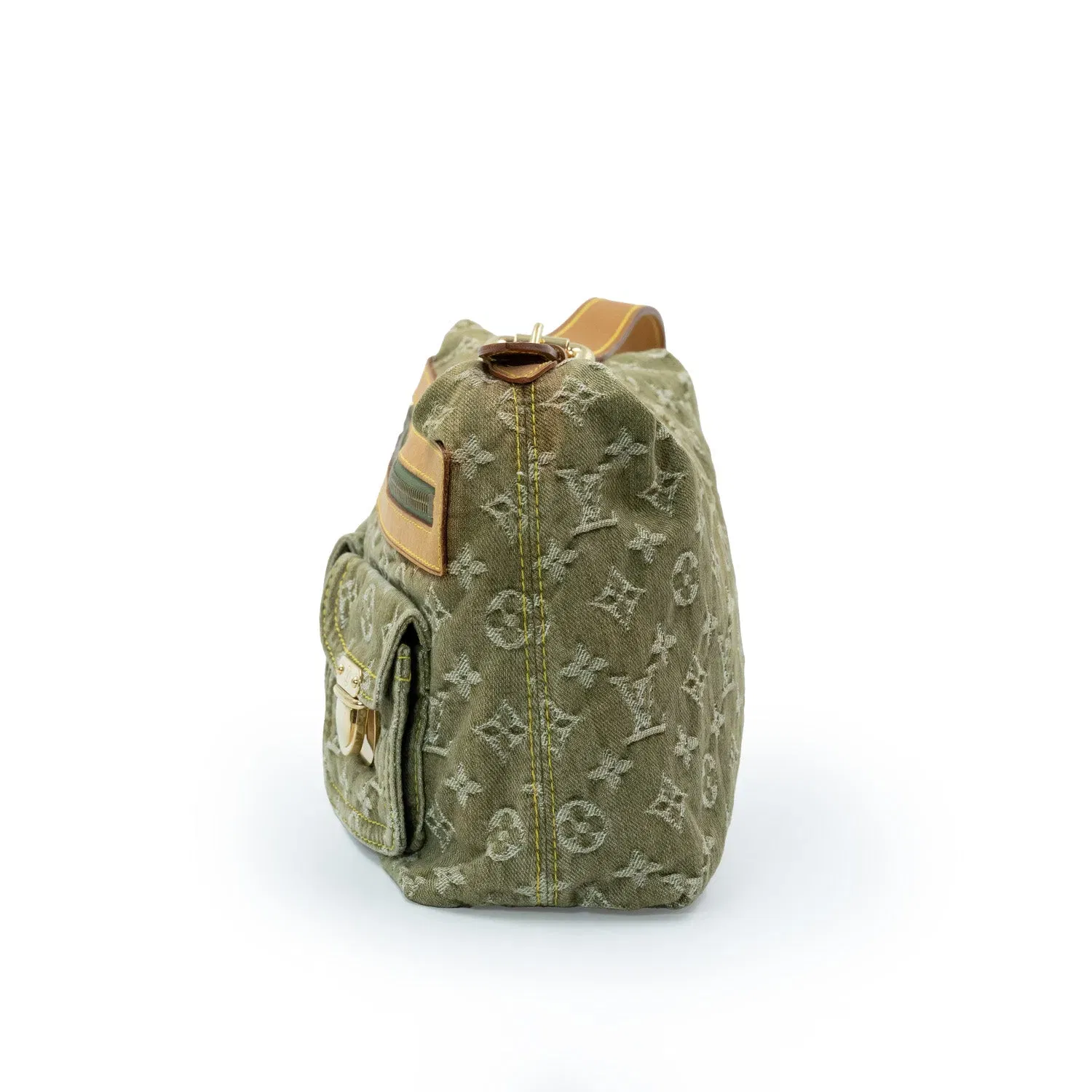 Louis Vuitton Green Monogram Denim Buggy PM Shoulder Bag