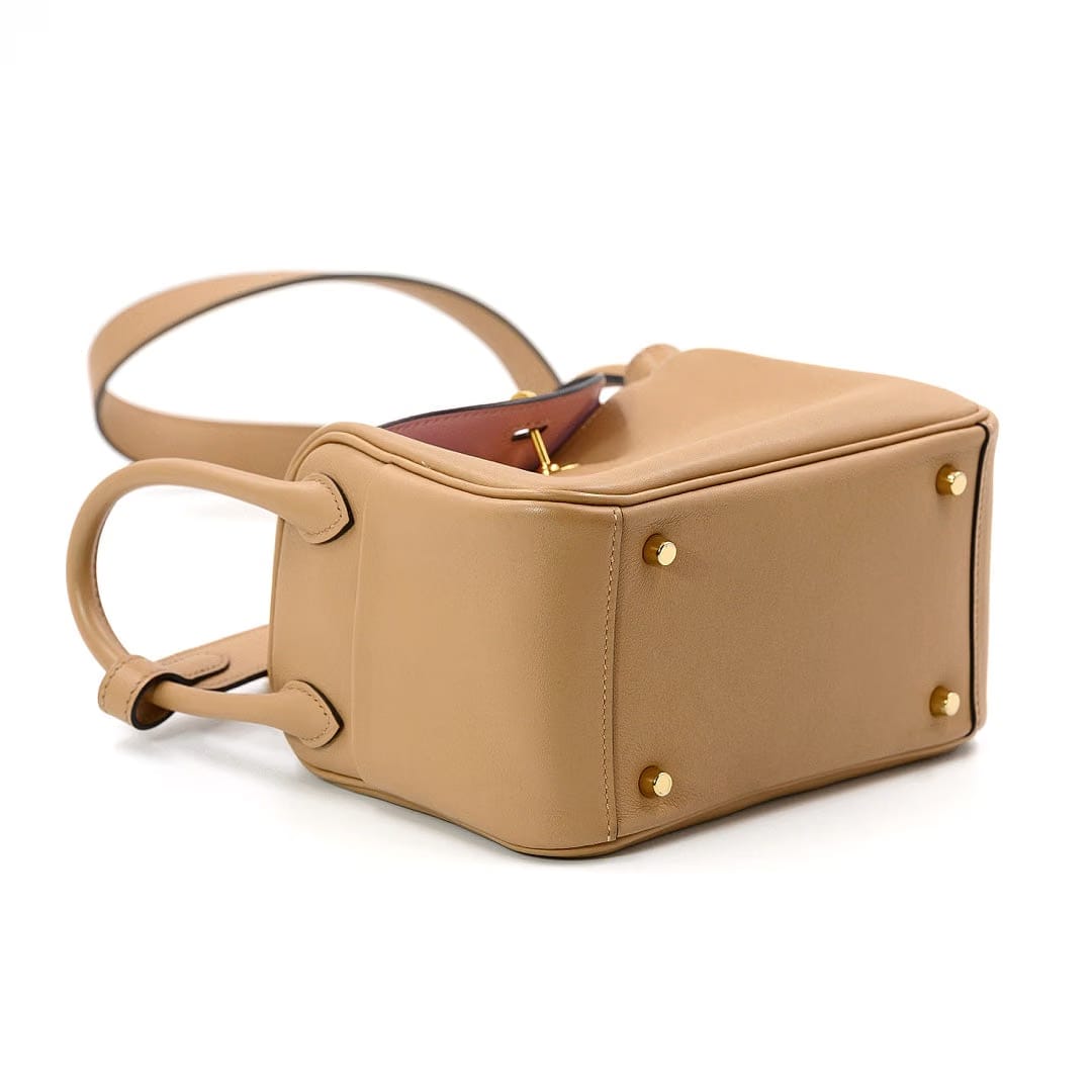 Hermès Chai Color Swift Leather Mini Lindy 20 Shoulder Bag
