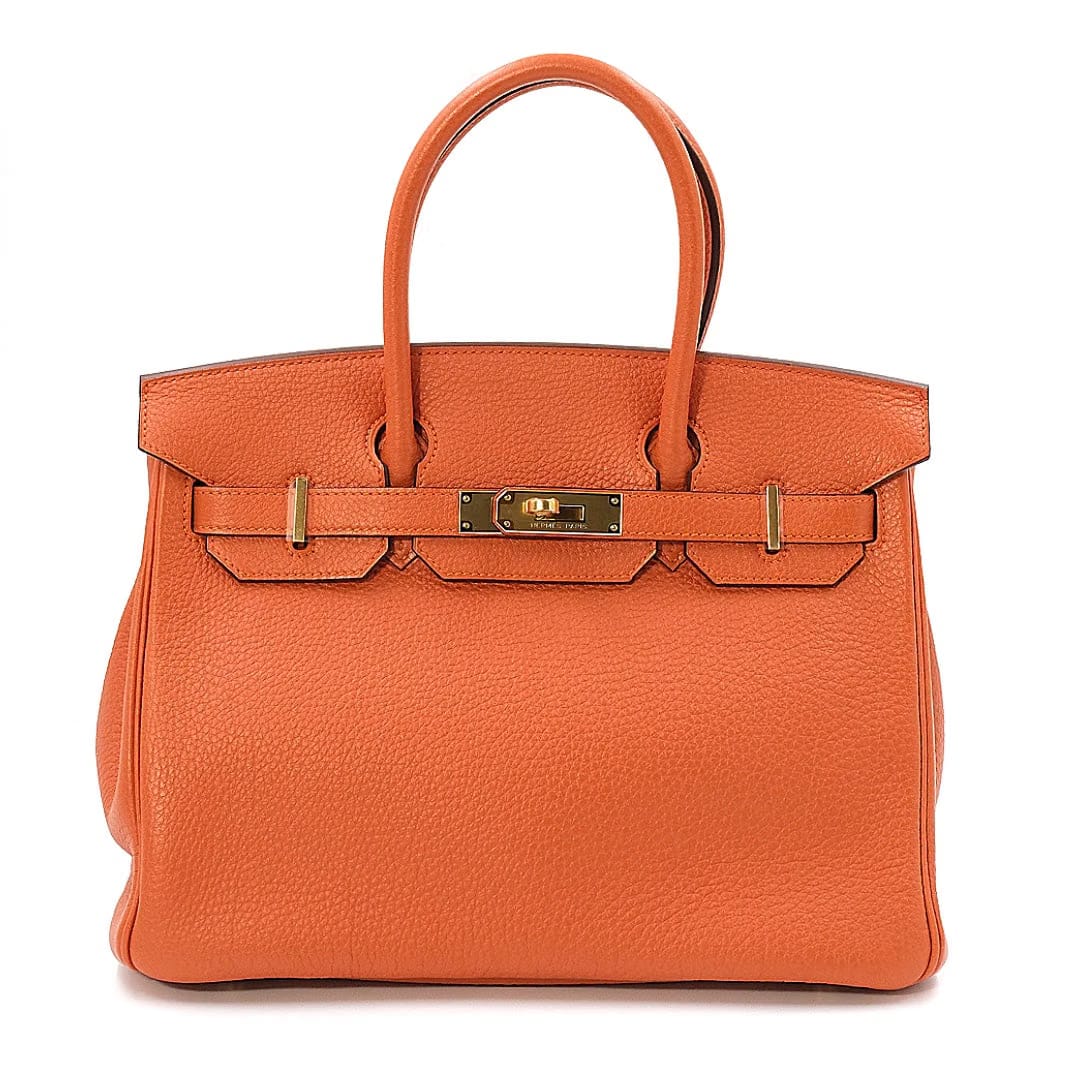 Hermès Birkin 30 Orange Togo Leather with Gold Hardware Handbag