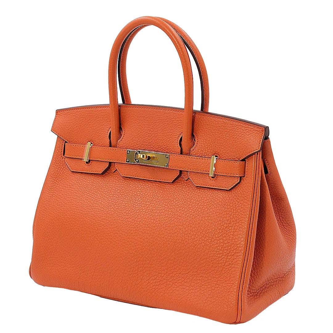 Hermès Birkin 30 Orange Togo Leather with Gold Hardware Handbag