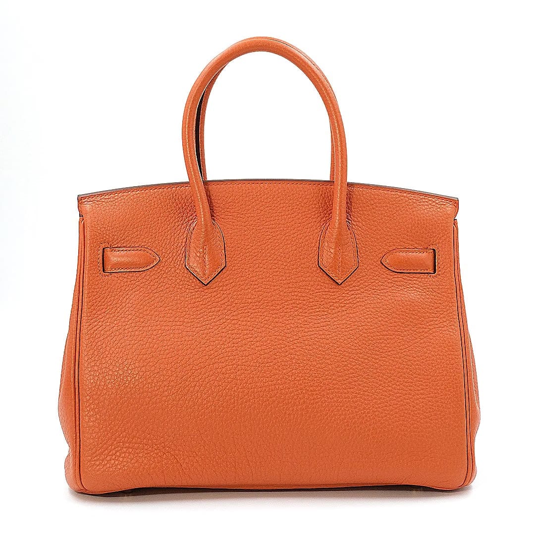 Hermès Birkin 30 Orange Togo Leather with Gold Hardware Handbag